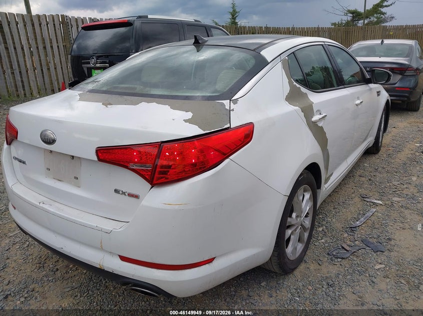 Vin: 5xxgn4a78dg111256, lot: 46649706, kia optima ex 20134
