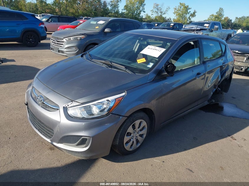 Vin: kmhct5ae5hu326162, lot: 46649709, hyundai accent se 20172
