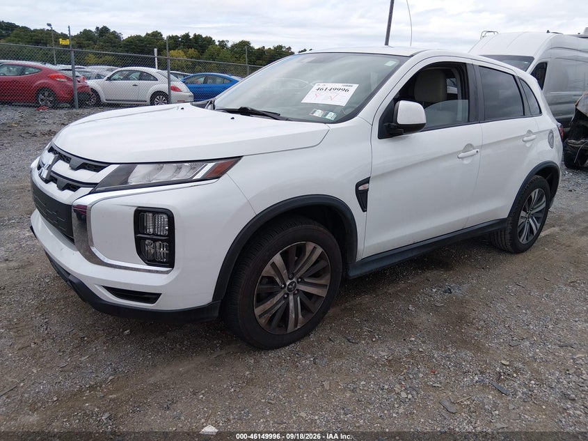 Vin: ja4apuau0mu001599, lot: 46649753, mitsubishi outlander sport 2.0 es 2wd 20212