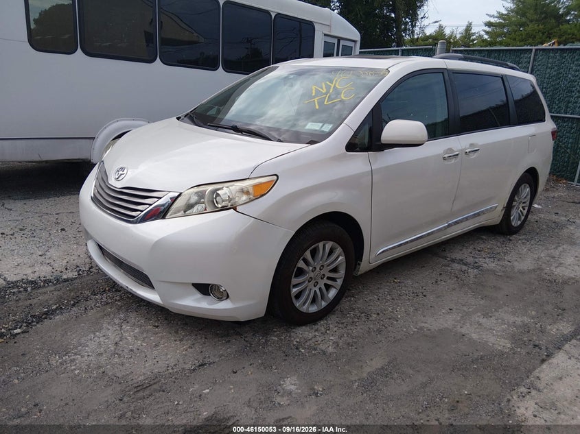 Vin: 5tdyk3dc6gs758614, lot: 46649820, toyota sienna xle 8 passenger 20162