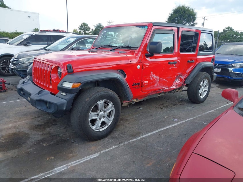 Vin: 1c4hjxkn1mw672783, lot: 46650053, jeep wrangler unlimited sport 20212
