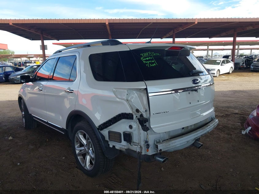 Vin: 1fm5k7f83ega44123, lot: 46650186, ford explorer limited 20143