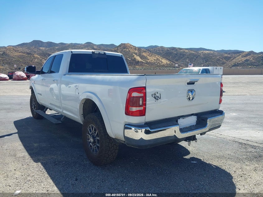 Vin: 3c6ur5ll0mg601119, lot: 46650486, ram 2500 longhorn 20213