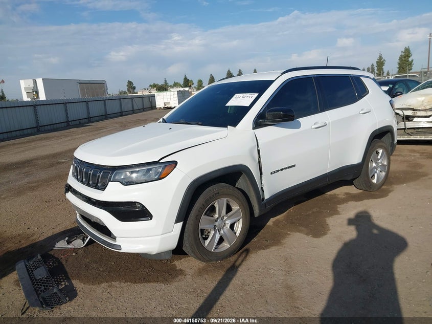 Vin: 3c4njdbb8nt112418, lot: 46650538, jeep compass latitude 4x4 20222
