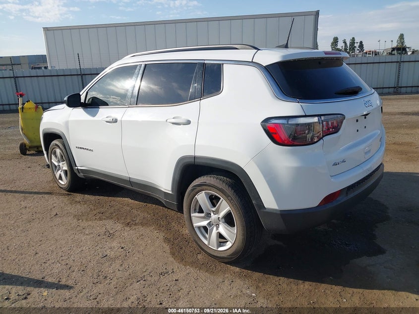 Vin: 3c4njdbb8nt112418, lot: 46650538, jeep compass latitude 4x4 20223