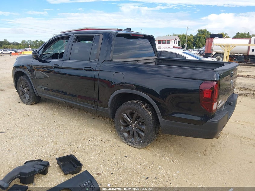 Vin: 5fpyk3f12pb052876, lot: 46650580, honda ridgeline sport 20233