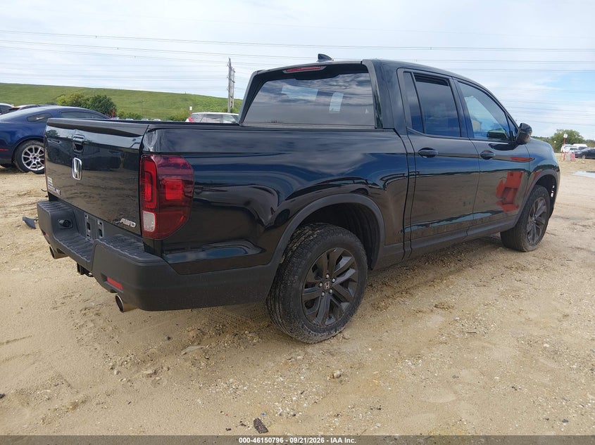 Vin: 5fpyk3f12pb052876, lot: 46650580, honda ridgeline sport 20234