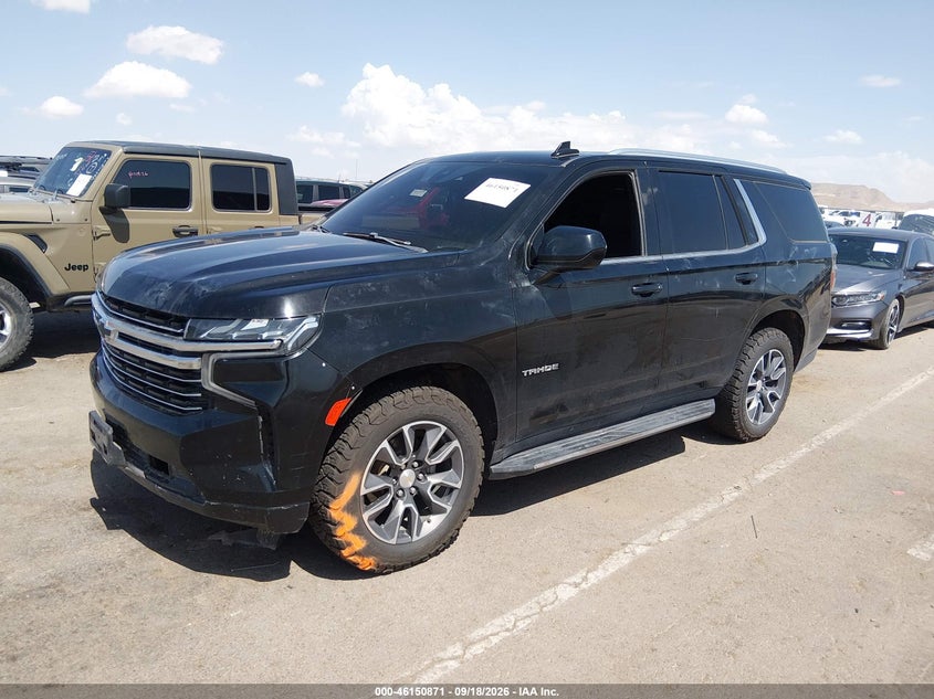 Vin: 1gnscnkd1mr398745, lot: 46650656, chevrolet tahoe 2wd lt 20212