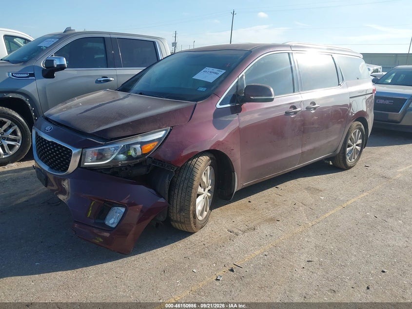 Vin: kndmc5c12f6047756, lot: 46650771, kia sedona ex 20152