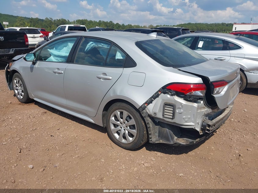 Vin: 5yfepmae4mp184633, lot: 46650819, toyota corolla le 20213