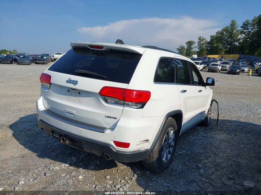 Vin: 1c4rjfbg9ec509348, lot: 46650921, jeep grand cherokee limited 20144