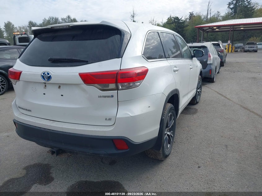 TOYOTA HIGHLANDER HYBRID 2017 VIN 5TDBGRFH5HS024406