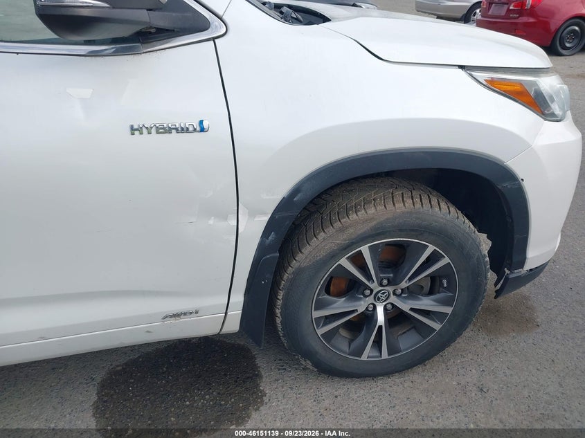 TOYOTA HIGHLANDER HYBRID 2017 VIN 5TDBGRFH5HS024406