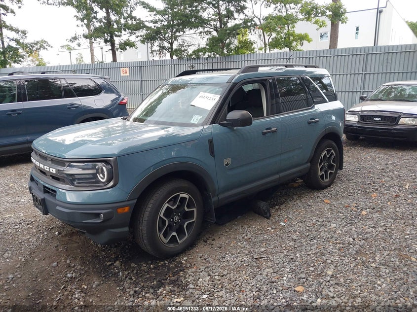 Vin: 3fmcr9b64nrd17047, lot: 46651018, ford bronco sport big bend 20222