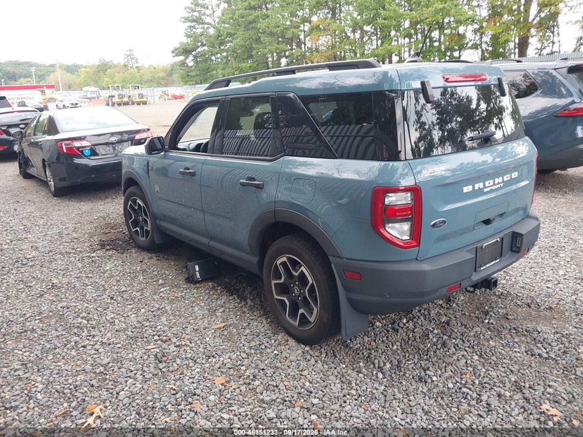 Vin: 3fmcr9b64nrd17047, lot: 46651018, ford bronco sport big bend 20223
