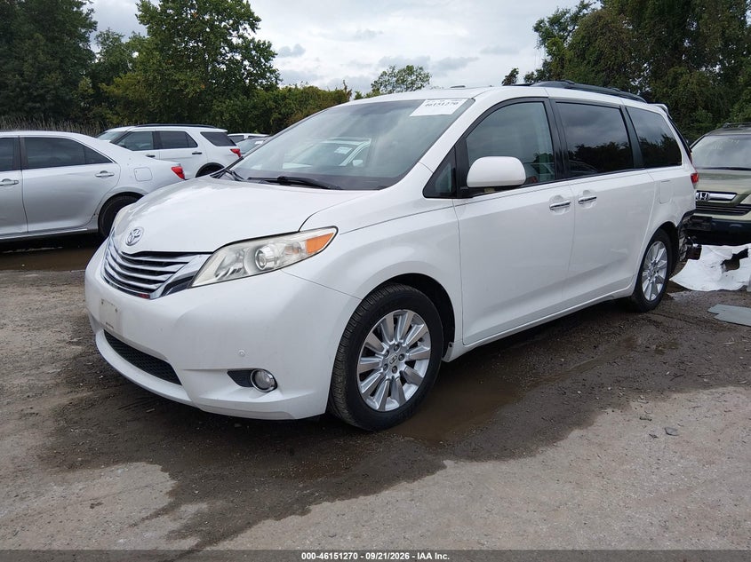 Vin: 5tdyk3dc9bs048292, lot: 46651055, toyota sienna ltd 20112