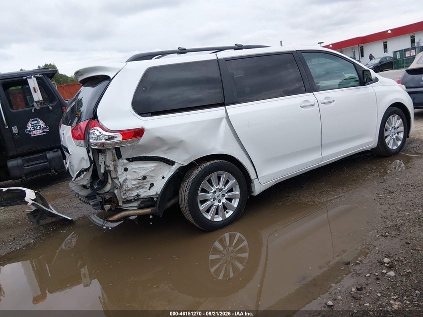 Vin: 5tdyk3dc9bs048292, lot: 46651055, toyota sienna ltd 20114