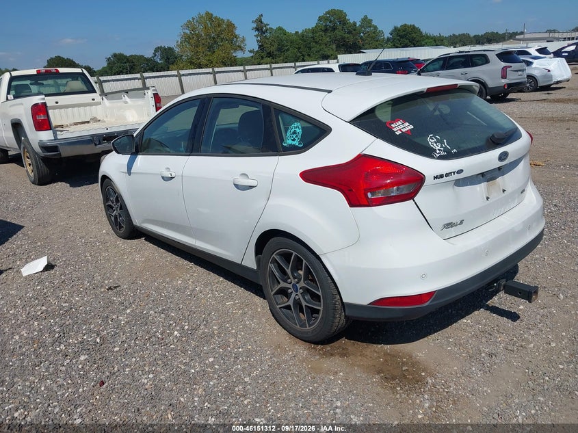 Vin: 1fadp3m21hl333849, lot: 46651097, ford focus sel 20173