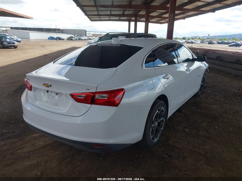Vin: 1g1zd5st7pf227301, lot: 46651105, chevrolet malibu fwd 1lt 20234