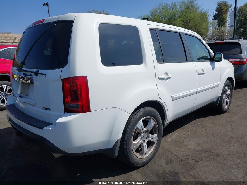 Vin: 5fnyf4h67db036888, lot: 46651181, honda pilot ex-l 20134