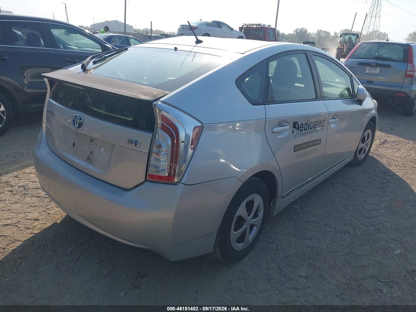 Vin: jtdkn3du9c5490356, lot: 46651187, toyota prius two 20124