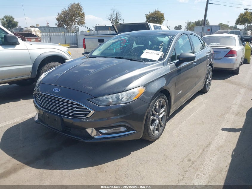 Vin: 3fa6p0lu7hr325184, lot: 46651191, ford fusion hybrid se 20172