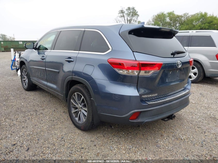 Vin: 5tdjzrfh4hs366788, lot: 46651207, toyota highlander xle 20173