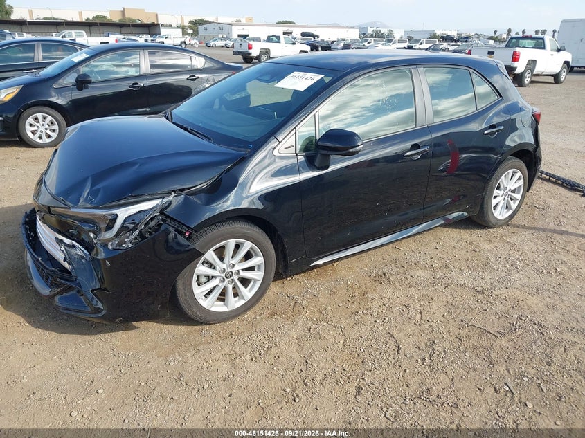 Vin: jtnd4mbe8p3206595, lot: 46651211, toyota corolla se 20232