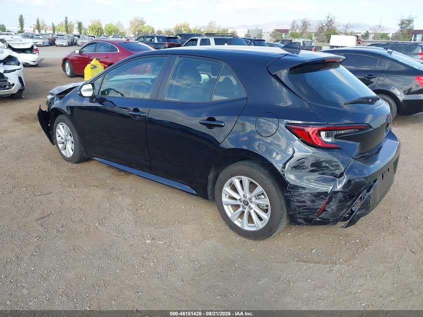 Vin: jtnd4mbe8p3206595, lot: 46651211, toyota corolla se 20233