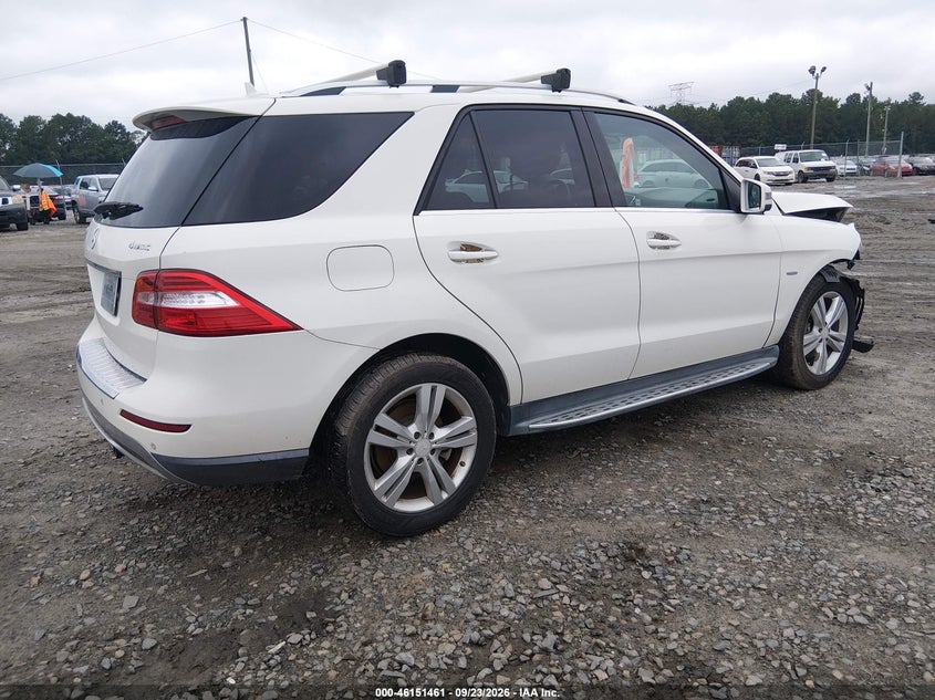 Vin: 4jgda5hb5ca036830, lot: 46651246, mercedes-benz ml 350 4matic 20124