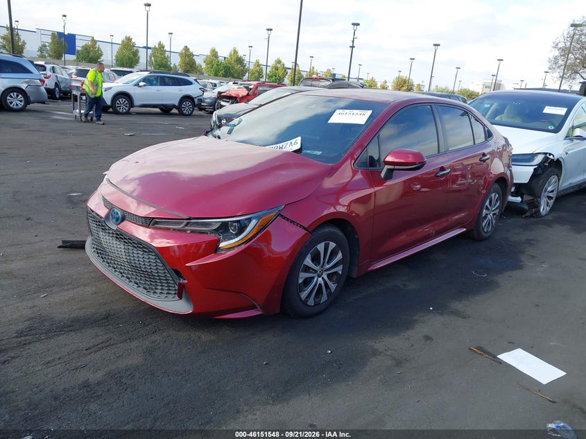 Vin: jtdeamde9nj047903, lot: 46651333, toyota corolla hybrid le 20222