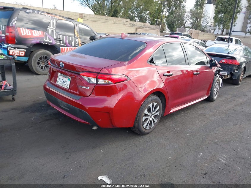 Vin: jtdeamde9nj047903, lot: 46651333, toyota corolla hybrid le 20224