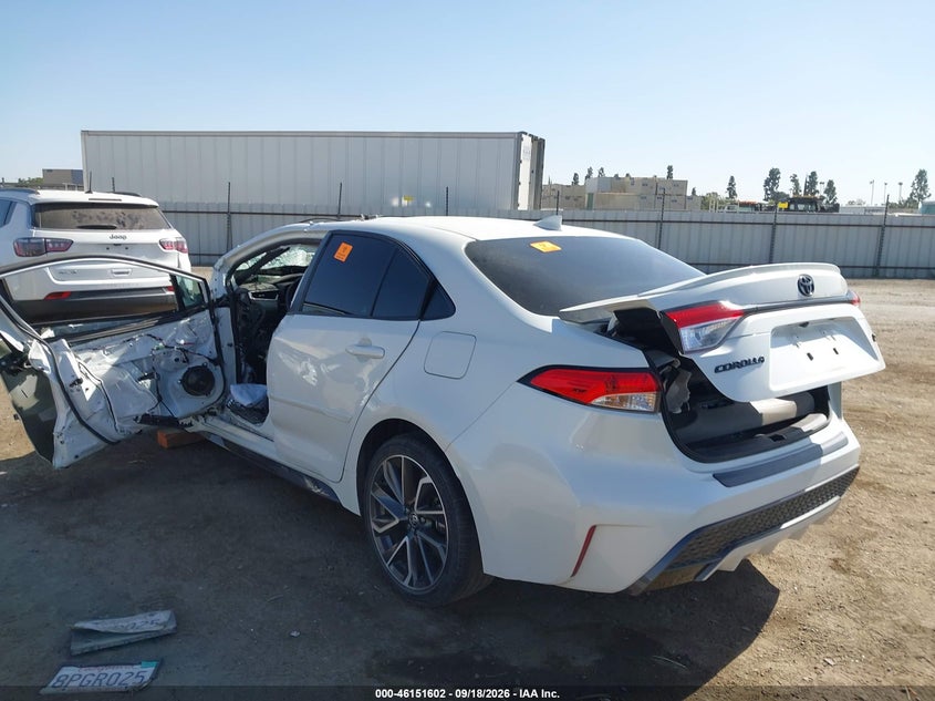 Vin: 5yfs4rce2lp029535, lot: 46651387, toyota corolla se 20203
