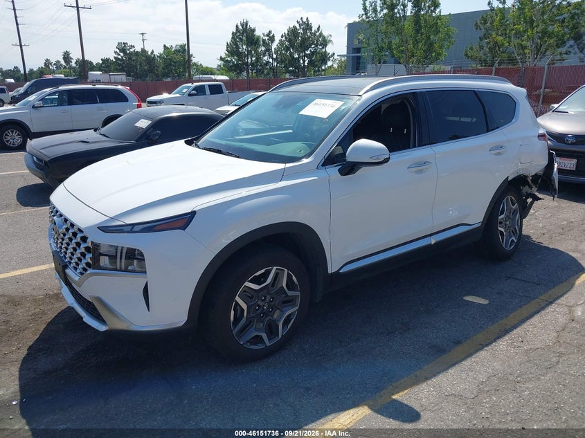 Vin: km8s3da10nu037432, lot: 46651521, hyundai santa fe hybrid sel premium 20222