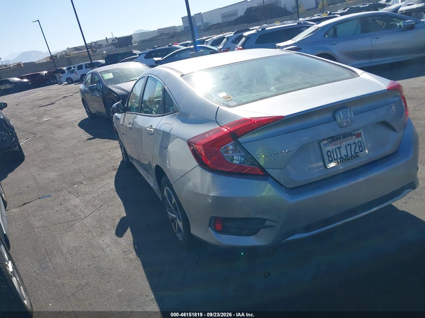 Vin: 2hgfc2f61lh552150, lot: 46651604, honda civic lx 20203
