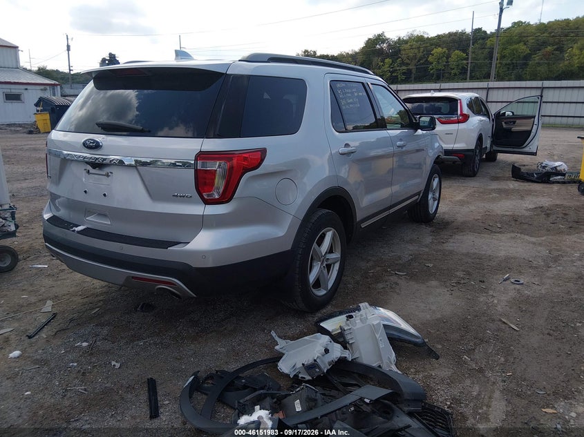 Vin: 1fm5k8d83hgd18448, lot: 46651768, ford explorer xlt 20174