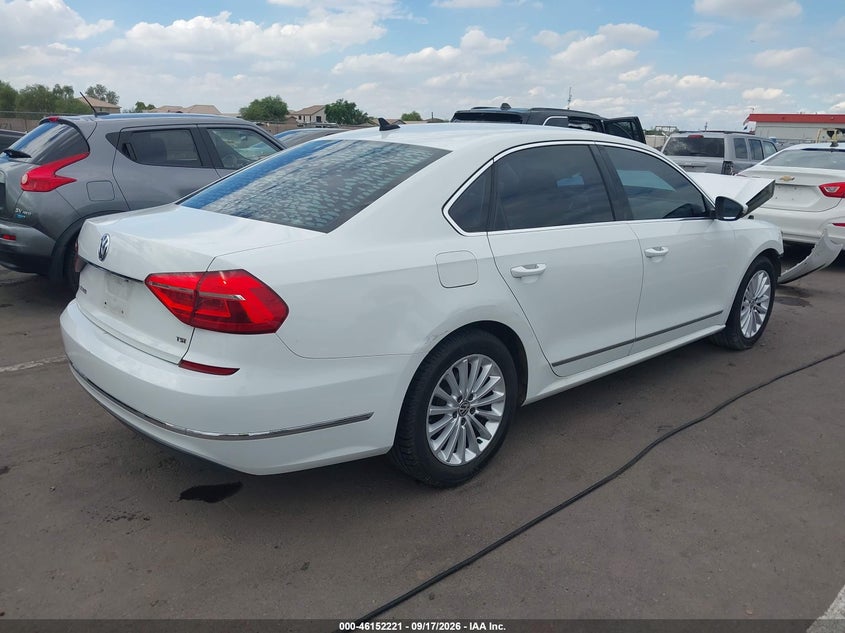 Vin: 1vwbt7a31gc017669, lot: 46652006, volkswagen passat 1.8t se 20164