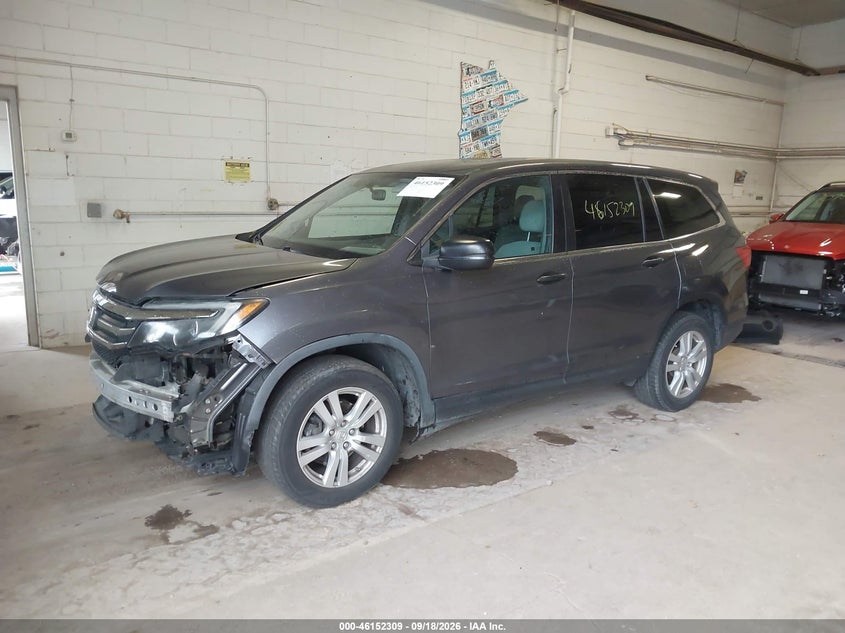 Vin: 5fnyf6h18gb107746, lot: 46652094, honda pilot lx 20162