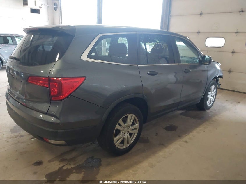 Vin: 5fnyf6h18gb107746, lot: 46652094, honda pilot lx 20164