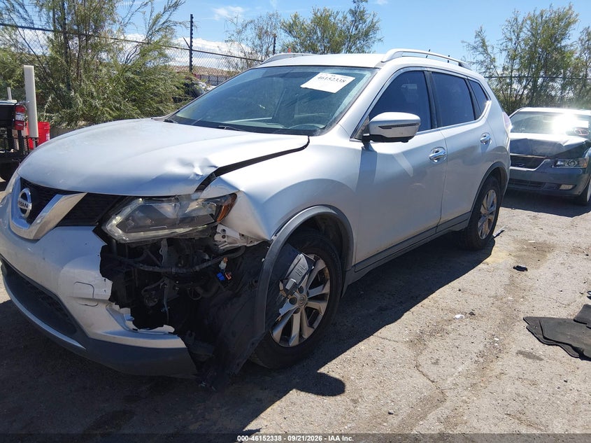 Vin: knmat2mt8gp627462, lot: 46652123, nissan rogue sv 20162