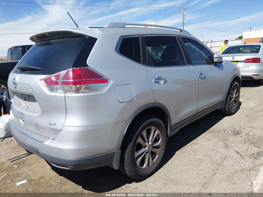 Vin: knmat2mt8gp627462, lot: 46652123, nissan rogue sv 20164