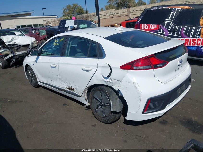 Vin: kmhc75lc8lu221074, lot: 46652206, hyundai ioniq hybrid se 20203