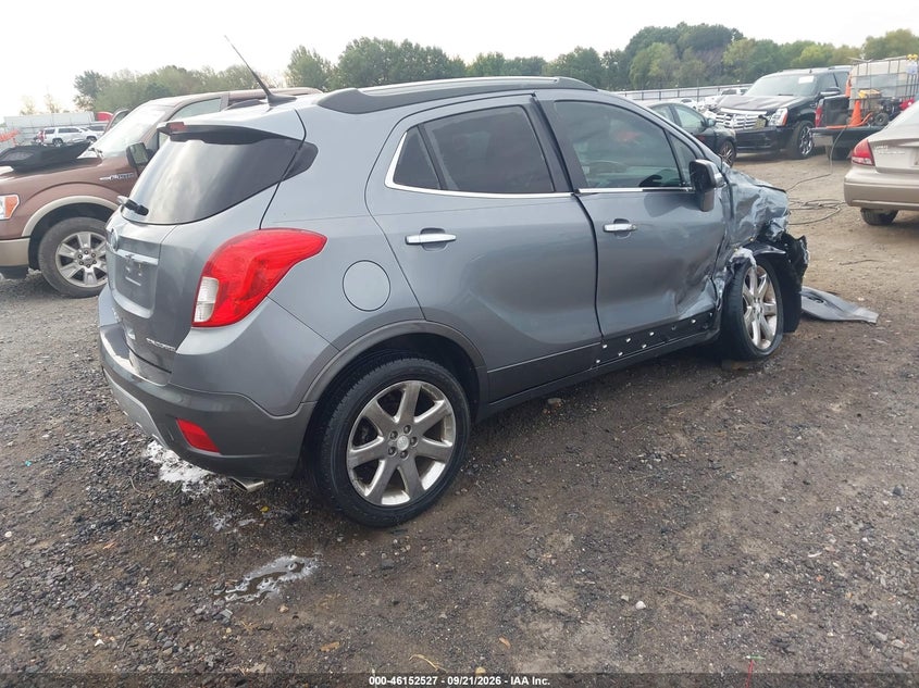 Vin: kl4cjcsb6eb660494, lot: 46652312, buick encore leather 20144