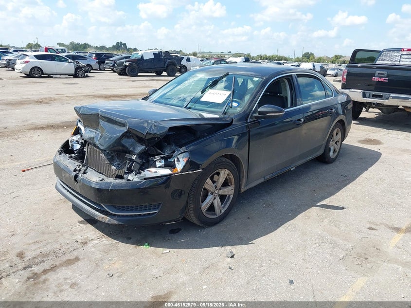 Vin: 1vwbp7a30cc028225, lot: 46652364, volkswagen passat 2.5l se 20122