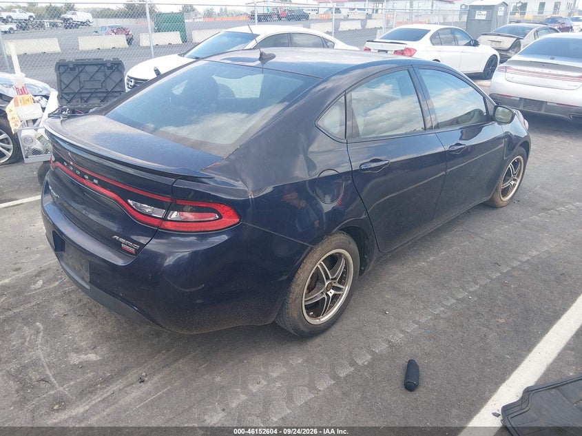 Vin: 1c3cdfah8dd318699, lot: 46652389, dodge dart aero 20134