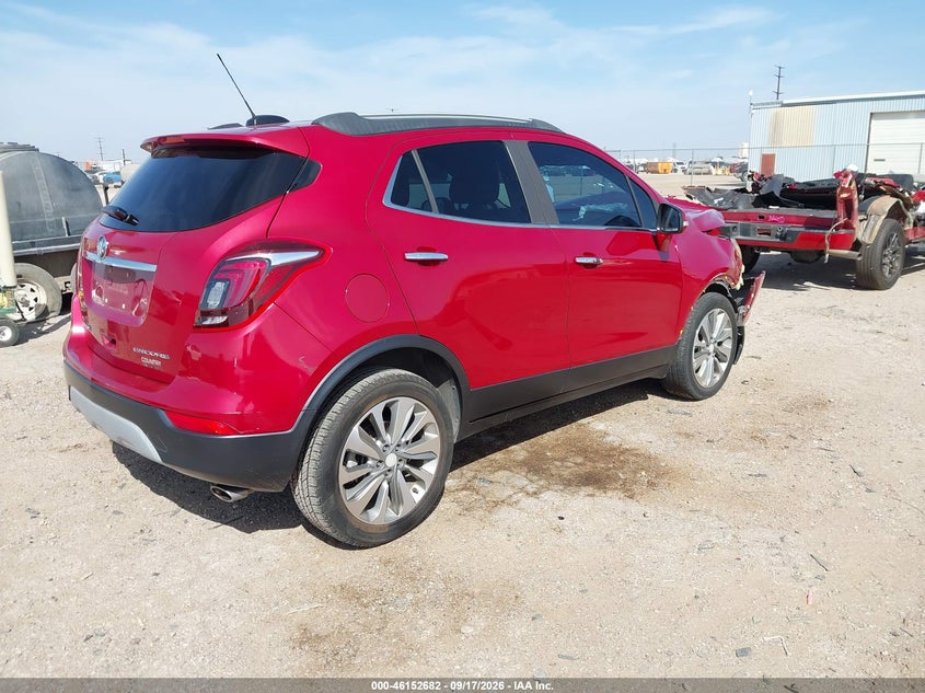 Vin: kl4cjasb0jb667410, lot: 46652467, buick encore preferred 20184