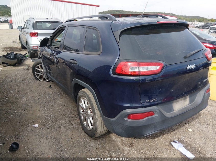 Vin: 1c4pjlab7fw695256, lot: 46652496, jeep cherokee sport 20153