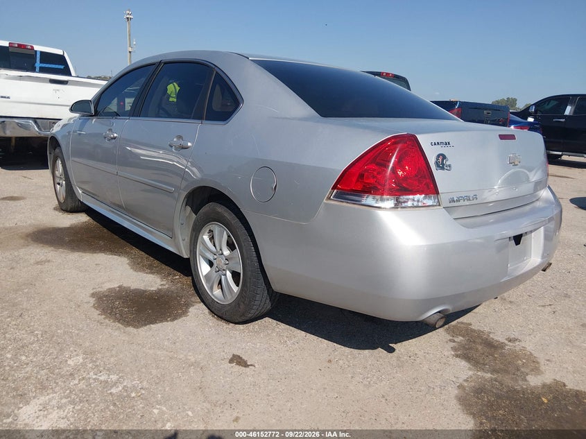 Vin: 2g1wf5e35d1225798, lot: 46652557, chevrolet impala ls 20133