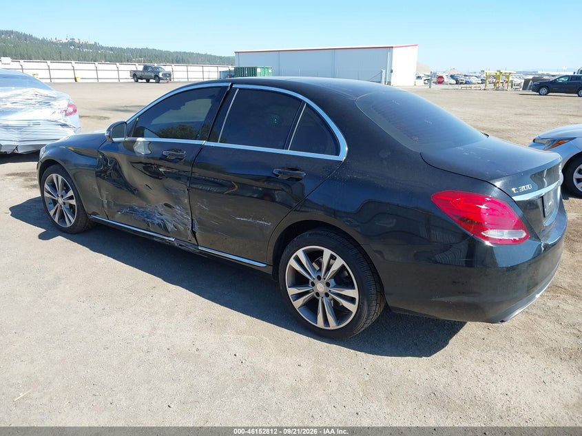 Vin: 55swf4kb6gu176074, lot: 46652597, mercedes-benz c 300 luxury 4matic 20163