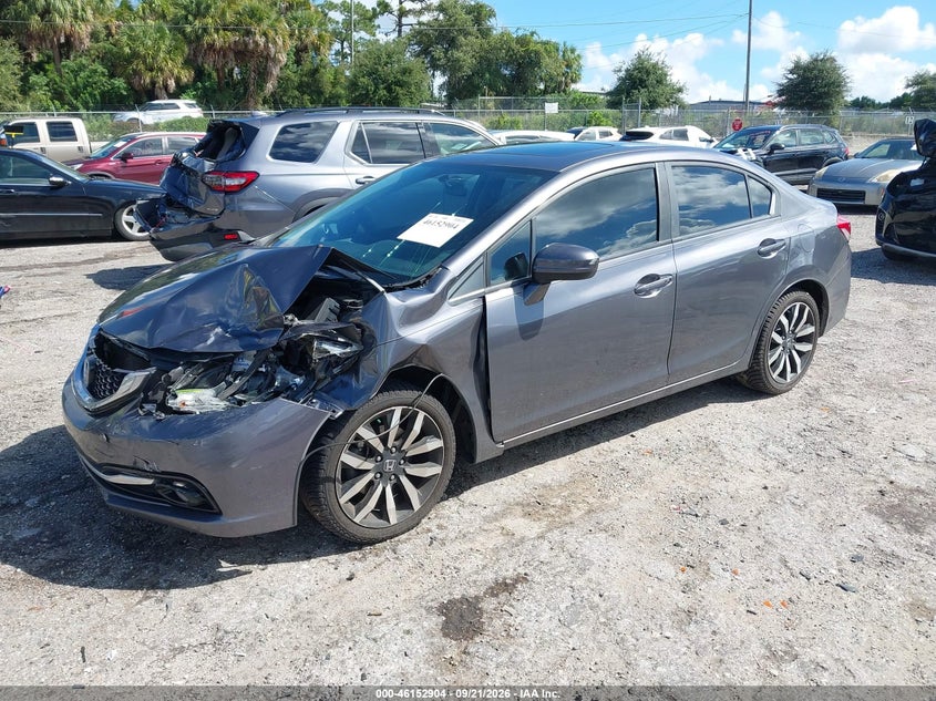 Vin: 2hgfb2f98fh502704, lot: 46652689, honda civic ex-l 20152